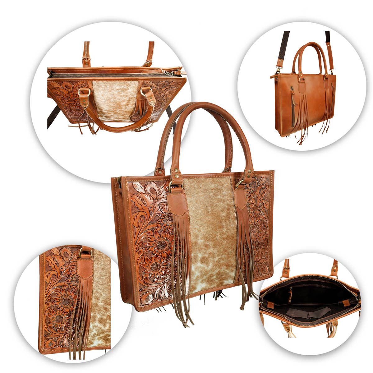 Bonanza leathers women's cowhide leather tote crossbody H22