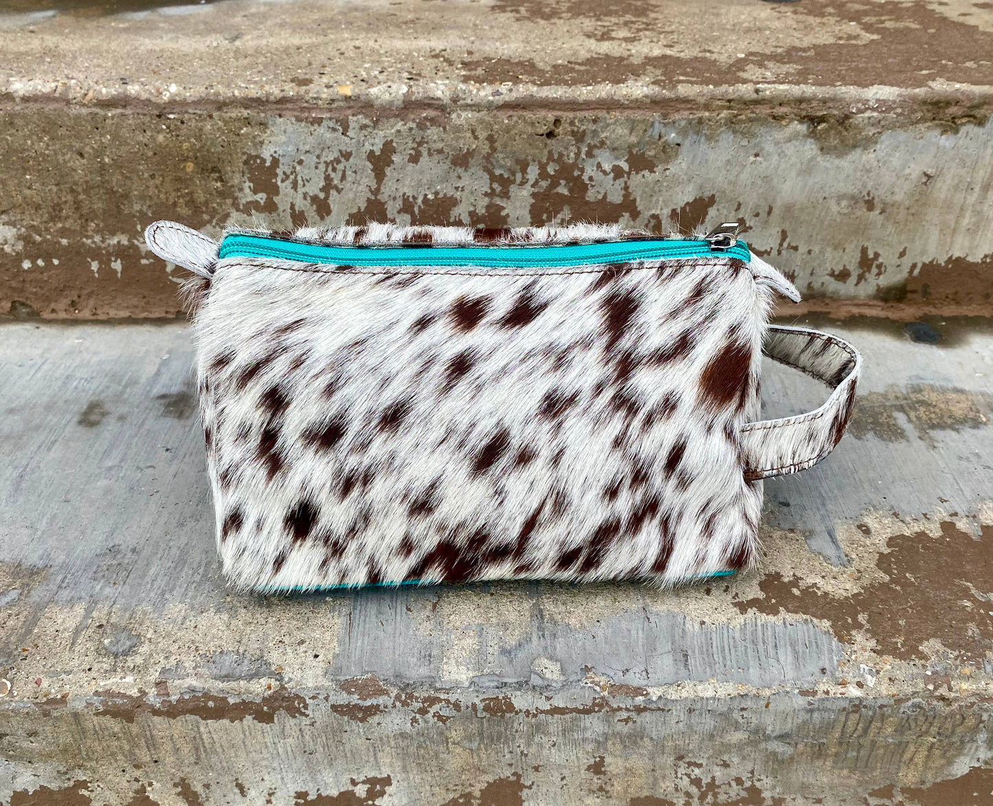 Cowhide Makeup Bag