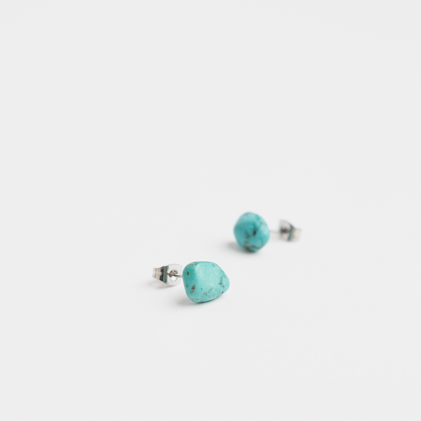 Turquoise Bold Gemstone Post Earrings