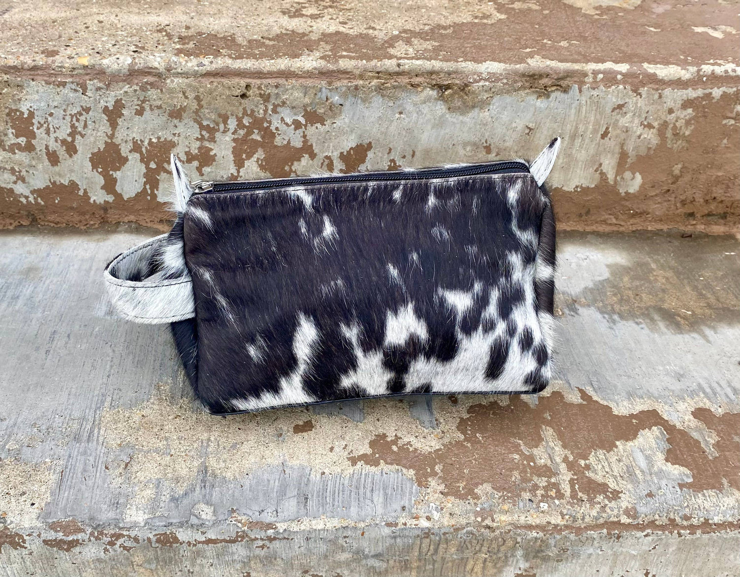 Cowhide Makeup Bag