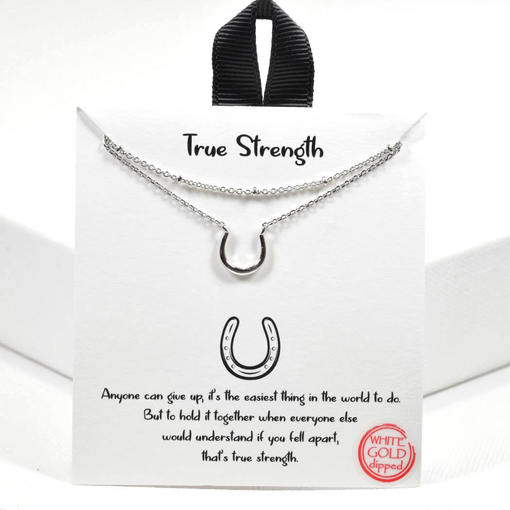 True Strength Dainty Horseshoe Double Layered Nk