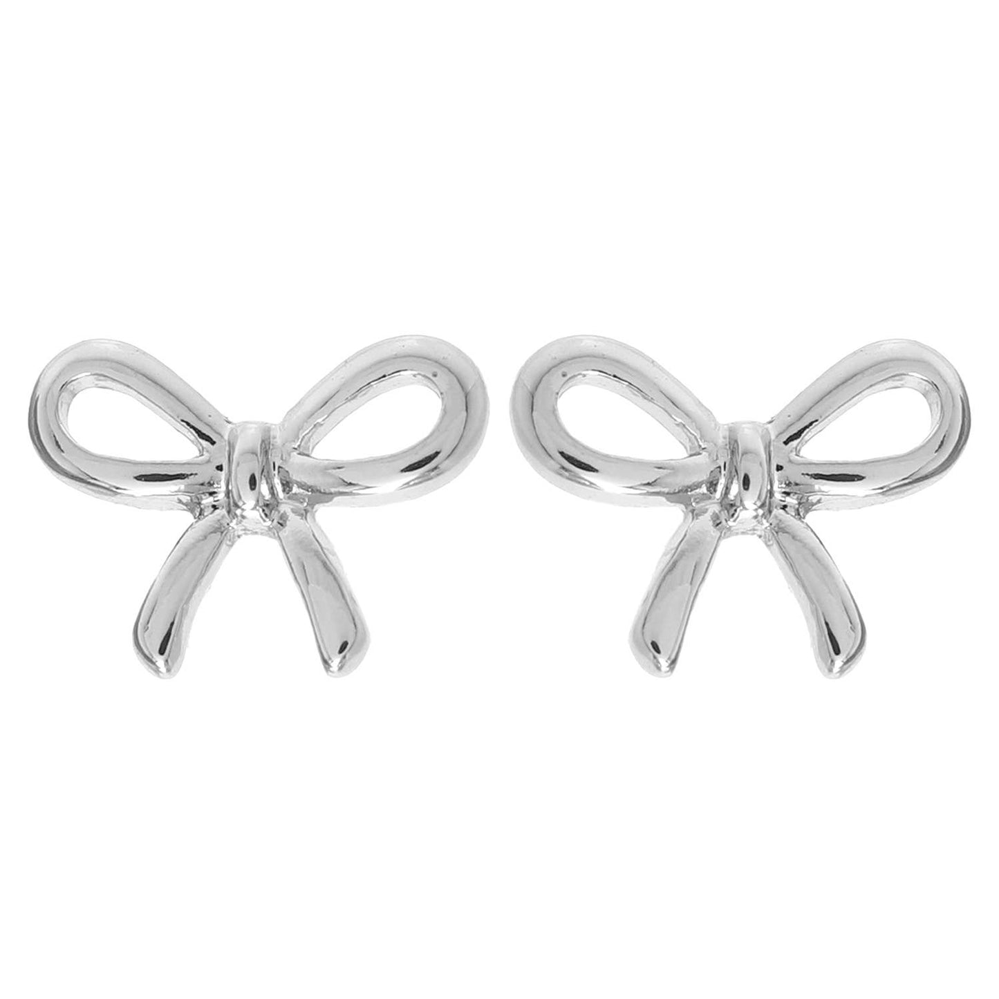 Metallic Bowknot Post Earrings