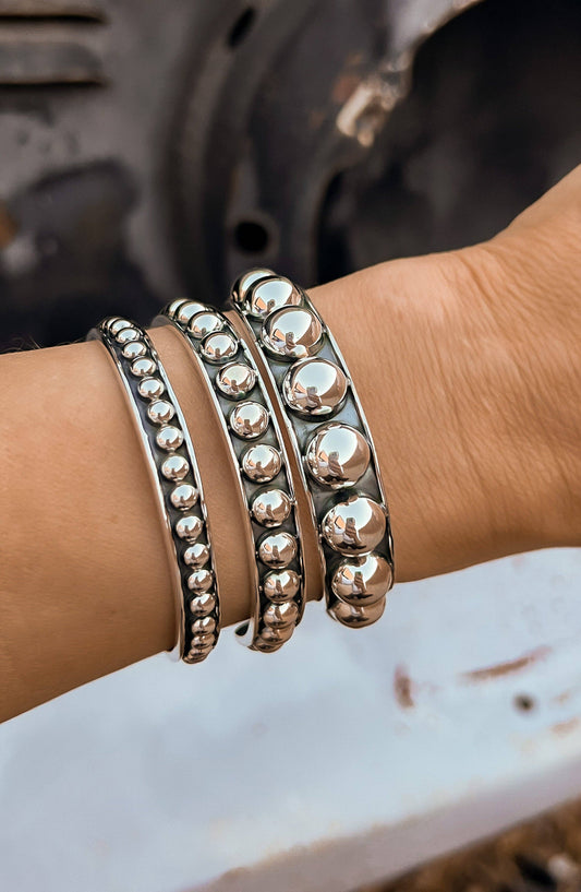Mesa Moon Sterling Silver Studded Cuffs PREORDER