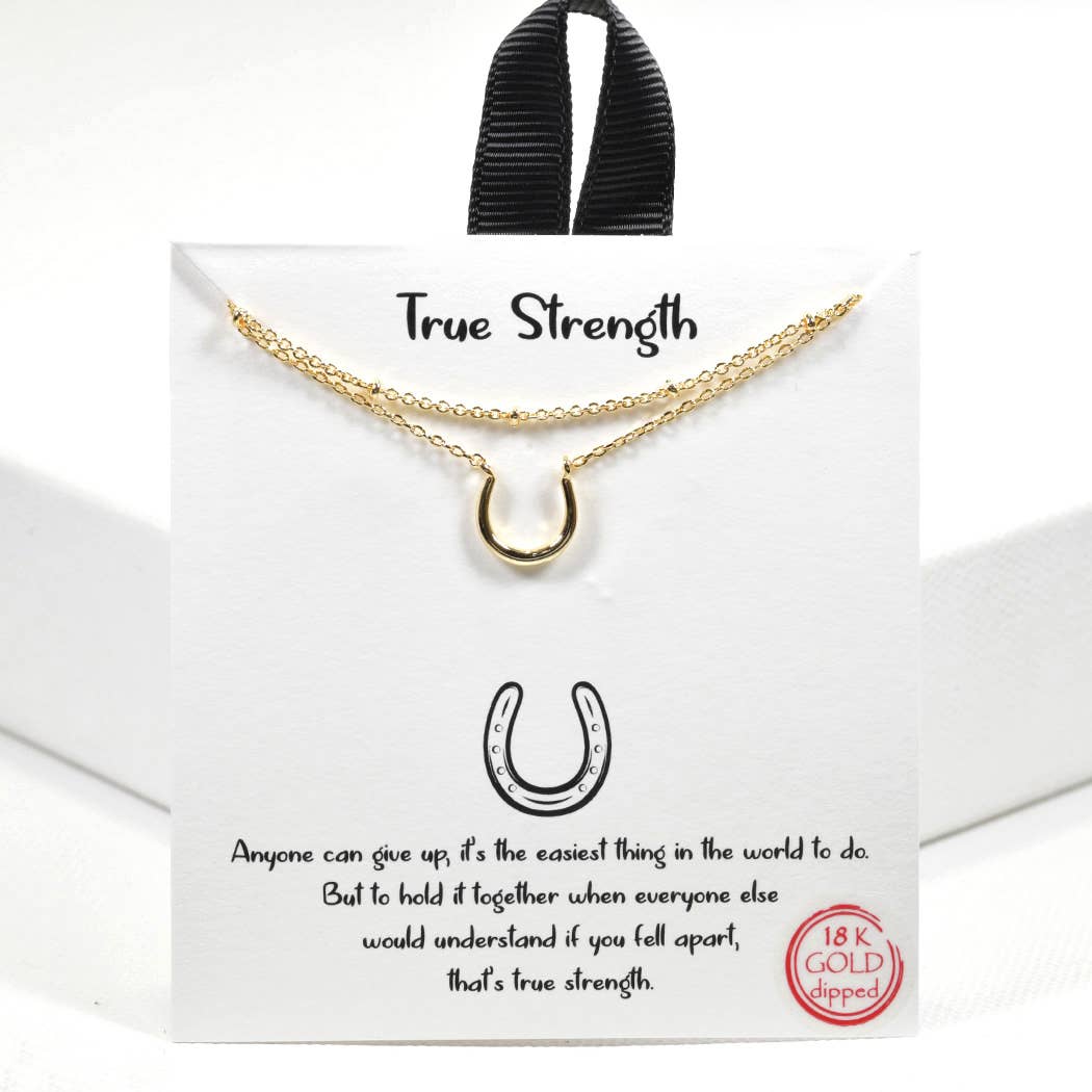 True Strength Dainty Horseshoe Double Layered Nk