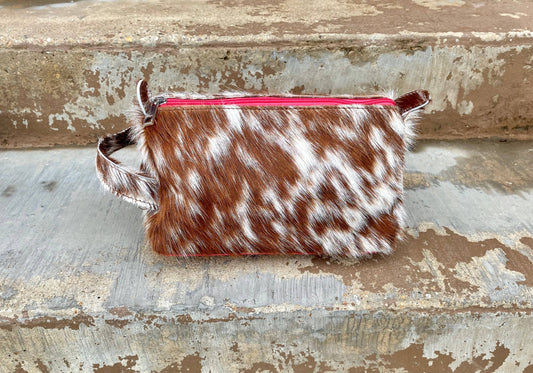 Cowhide Makeup Bag