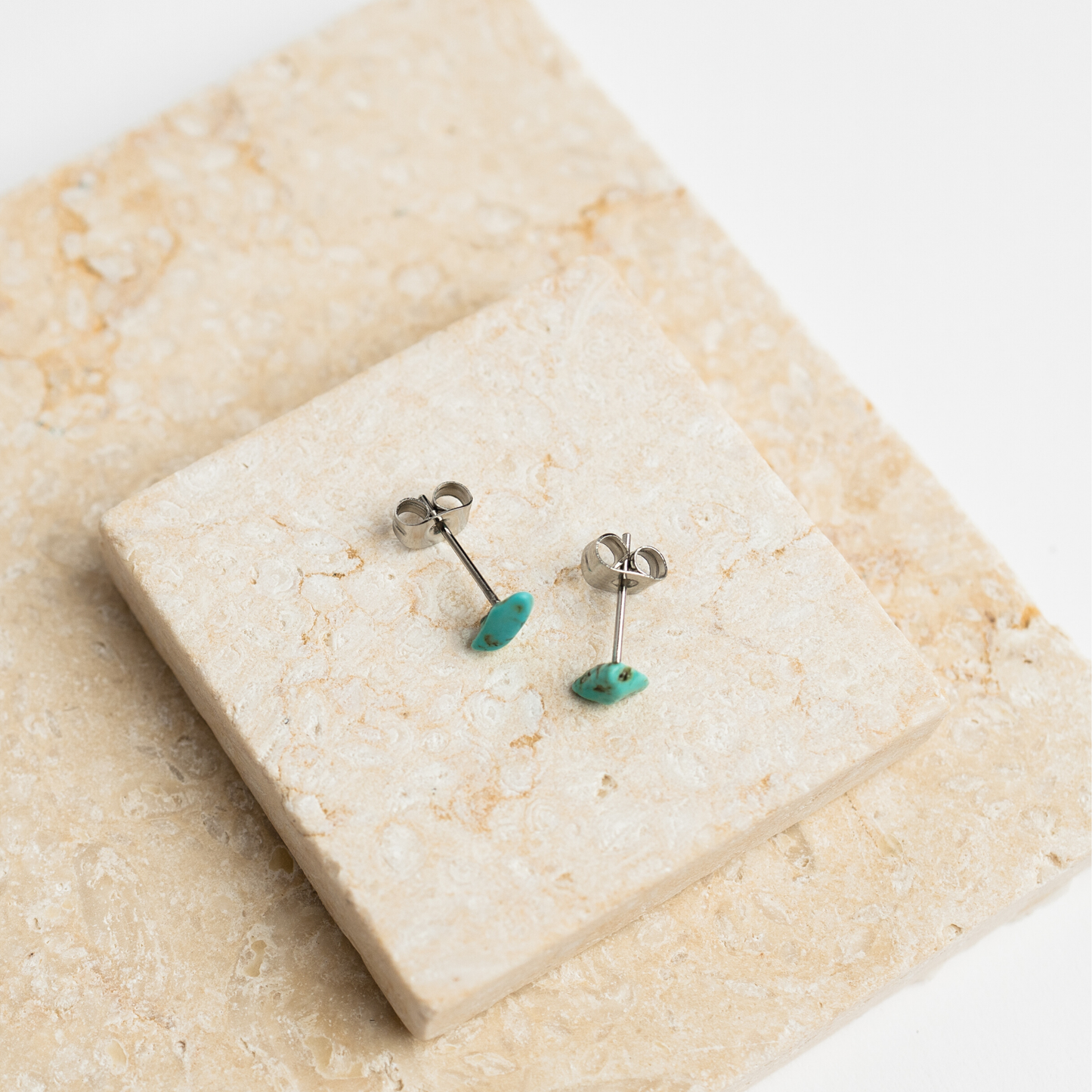 Turquoise Tiny Gemstone Post Earrings