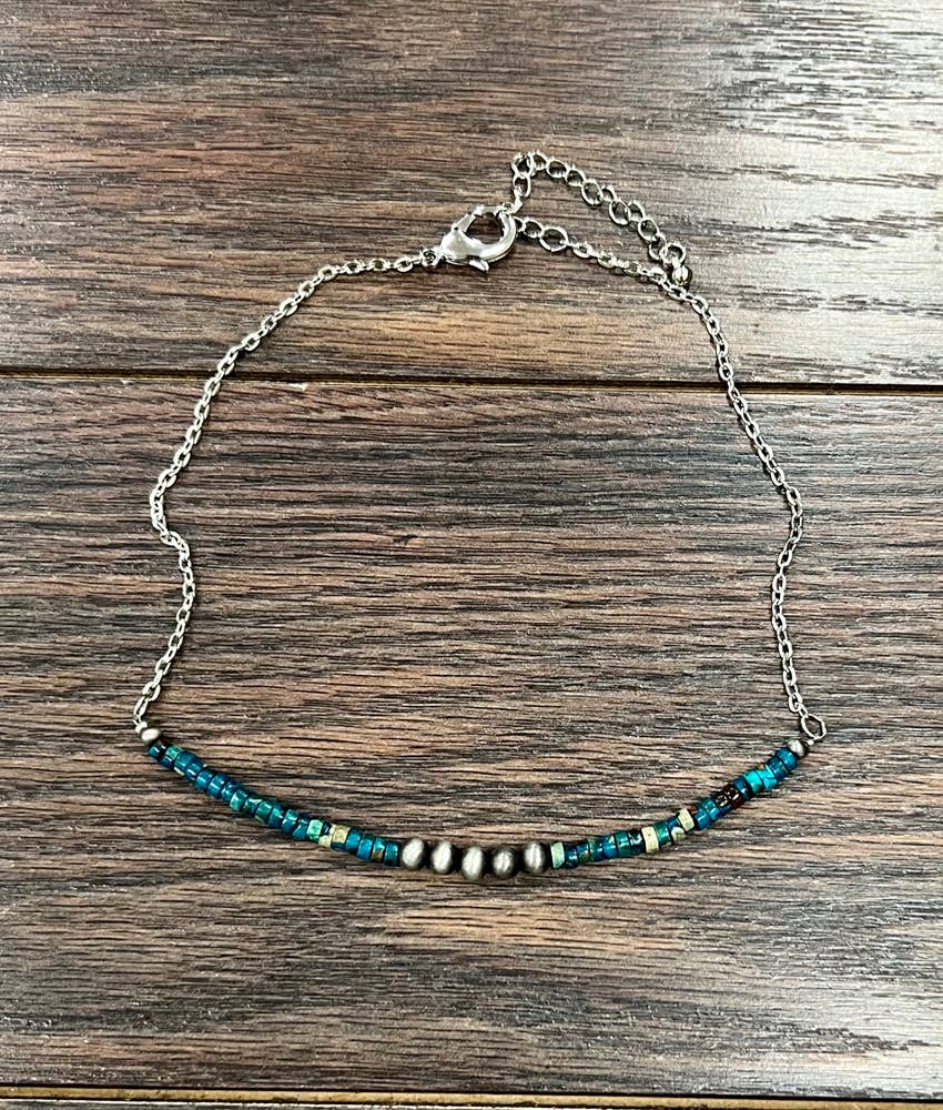 737826, Handmade Navajo Gemstone Necklace